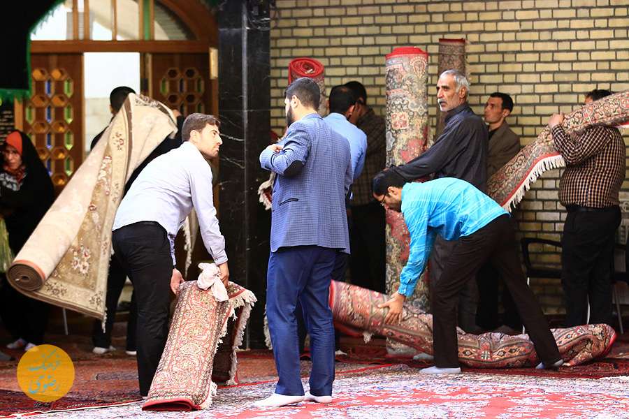 غبار روبی حسینه اعظم زنجان در آستانه ماه محرم
