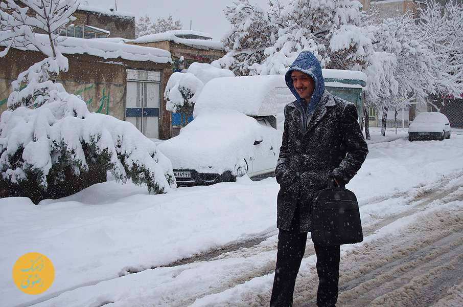 بارش برف سنگین در مشهد