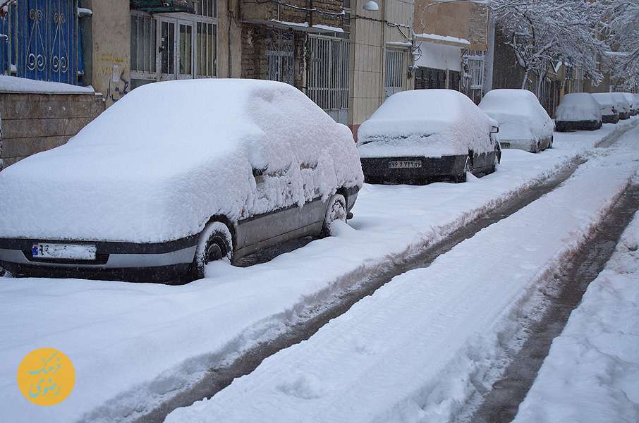 بارش برف سنگین در مشهد