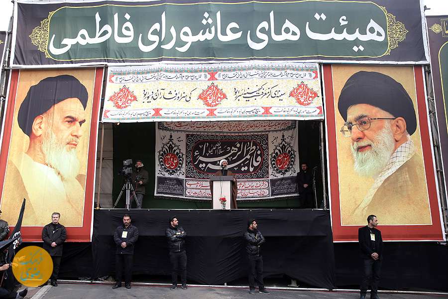 عزاداری شهادت حضرت فاطمه (س) در میدان هفت تیر تهران