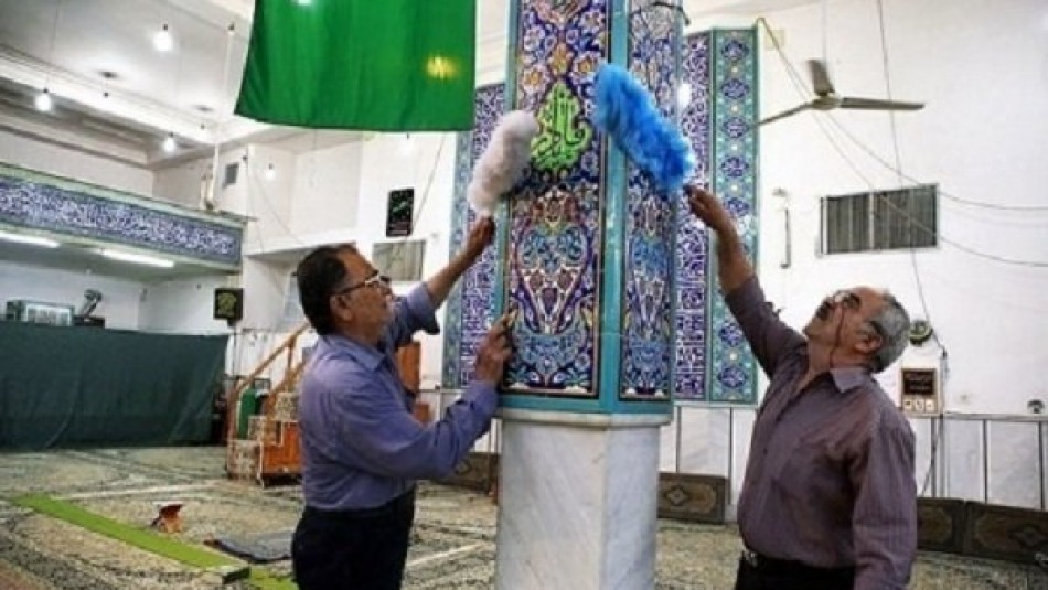 غبار روبی ۱۲۰۰مسجد دراستان کرمانشاه/آمادگی برای میزبانی ماه رمضان