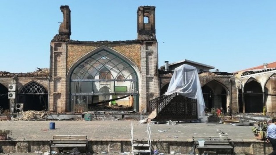بروز حریق در مسجد جامع ساری یکماه پس از افتتاح زودهنگام
