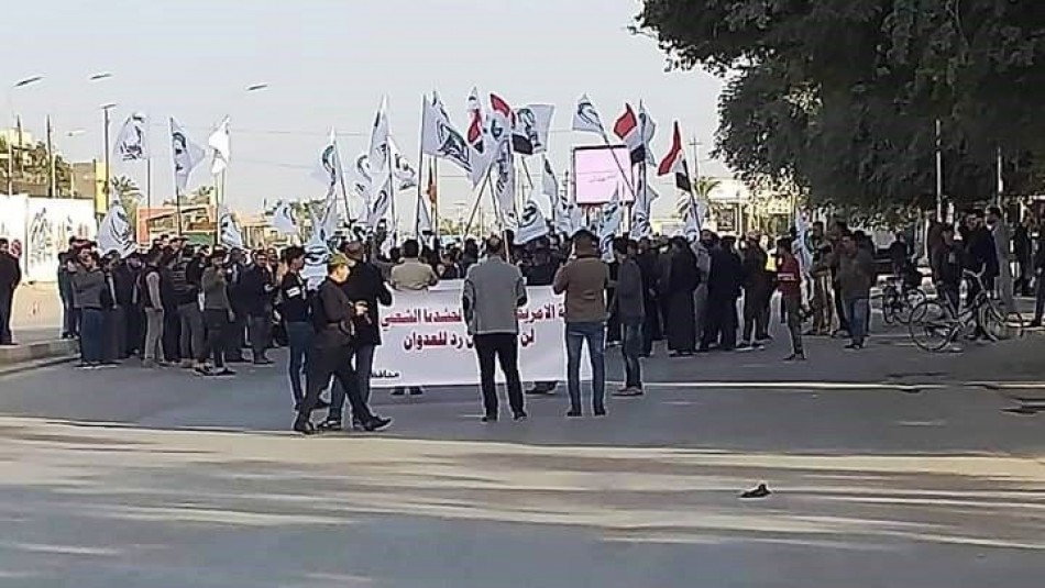 تظاهرات ضد آمریکایی مردم بصره و دیالی عراق در حمایت از«حشد الشعبی»