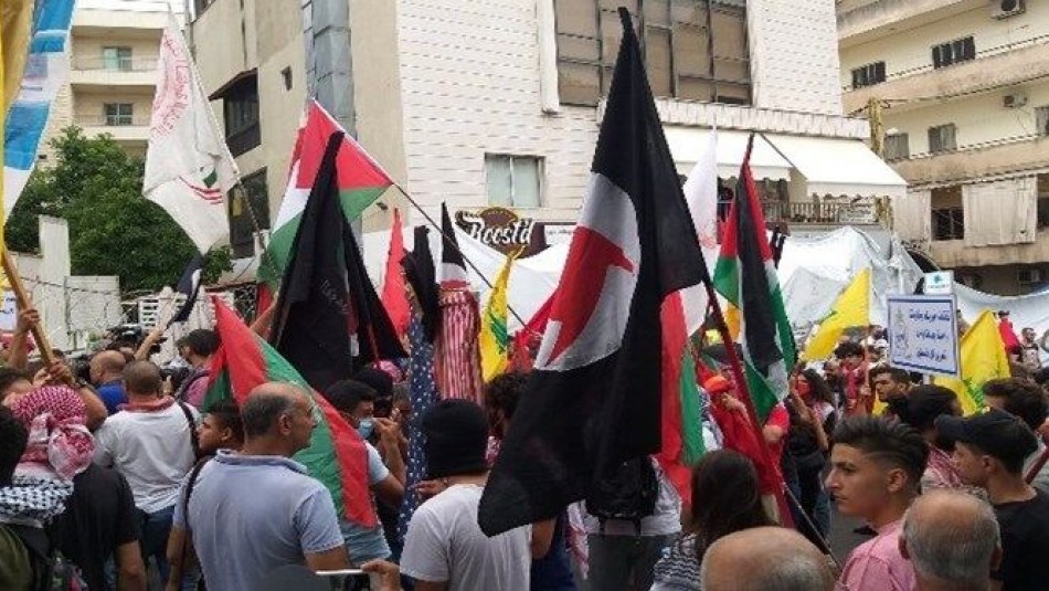 معترضان لبنانی دولت آمریکا را حامی تروریسم خواندند