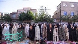 برگزاری نماز عید سعیدفطر در محله گلشهر مشهد