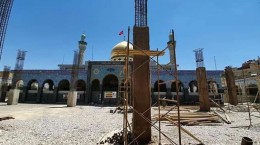 مسقف کردن بخشی از صحن حرم حضرت زینب (س) برای رفاه زائران