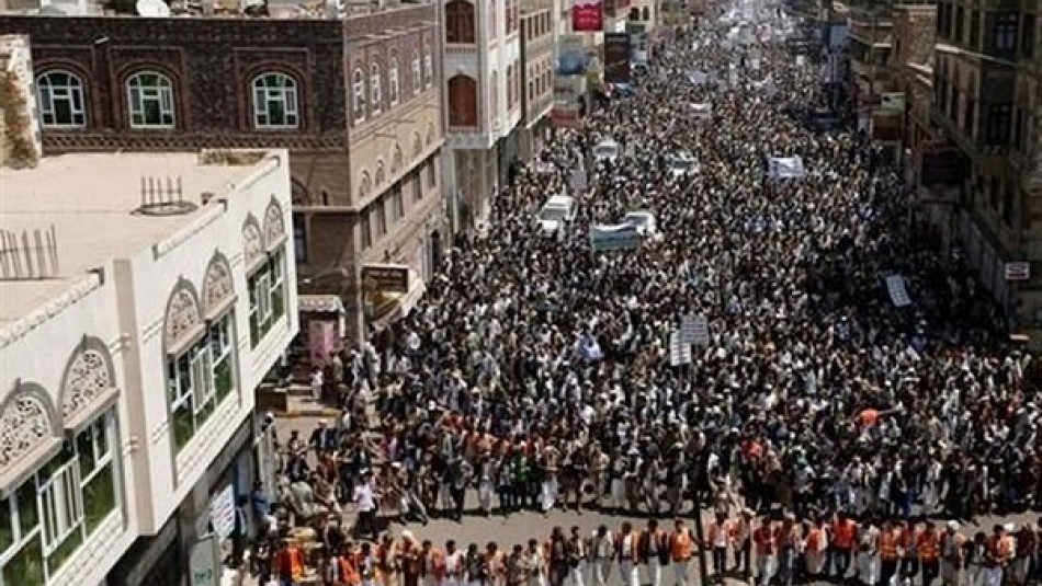 تظاهرات گسترده یمنی ها در حمایت از انصارالله