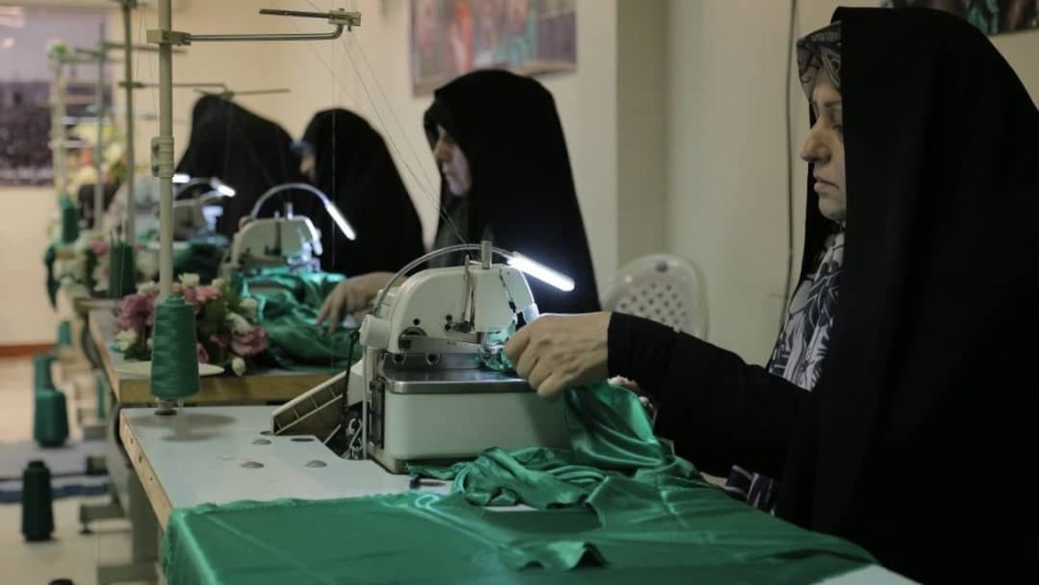 راه اندازی کارگاه‌های دوخت لباس شیرخوارگان حسینی از  تهران