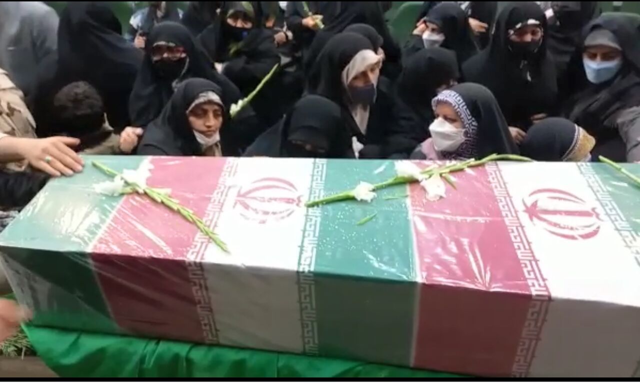 پیکرهای مطهر 8 شهید گمنام دوران دفاع مقدس در مازندران تشییع شد