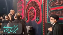 فیلم/ حضور رئیس جمهور در مراسم تاسوعای حسینی